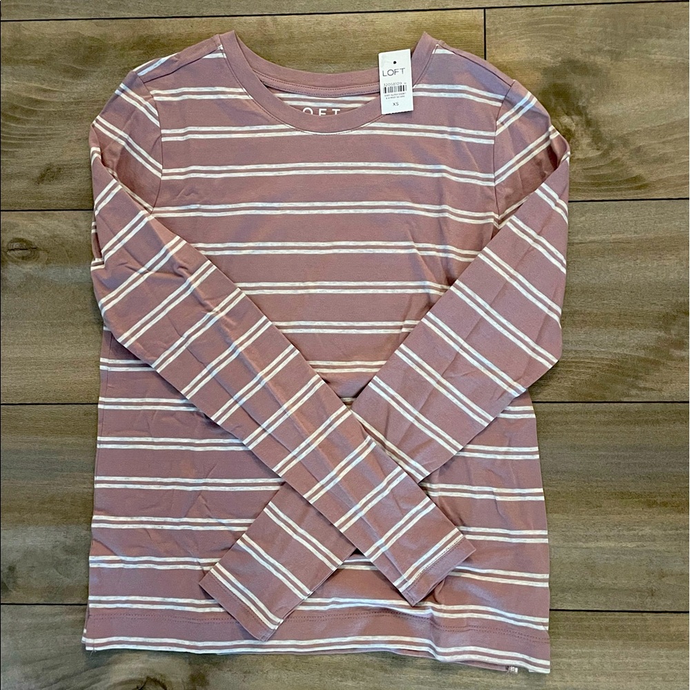 LOFT long sleeve stripped T-shirt XS